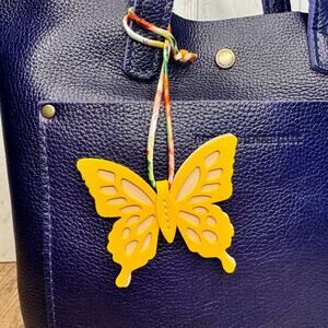 Monarch Butterfly Bag Charm Yellow Flair Butterfly Purse Keychain NEW FAST SHIP